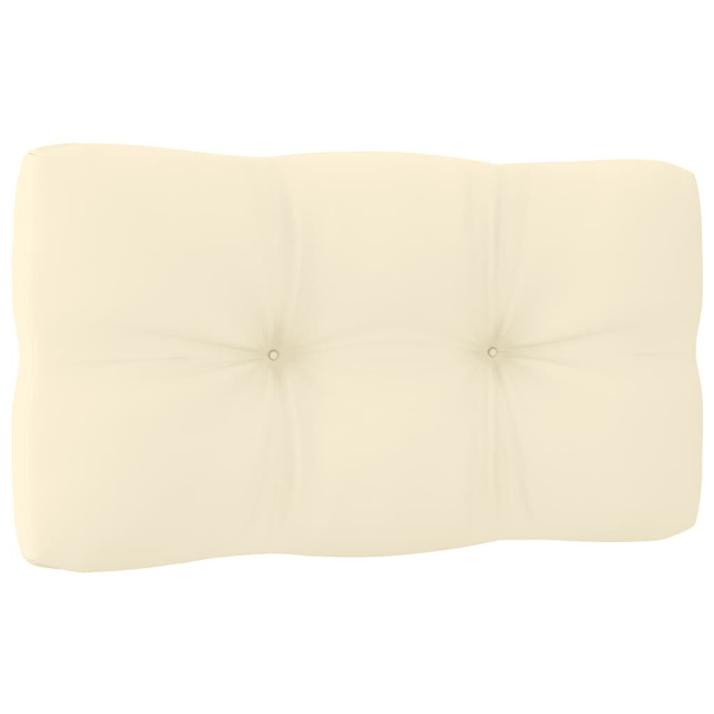 vidaXL Garden Middle Sofas with Cream Cushions 2 pcs Solid Pinewood