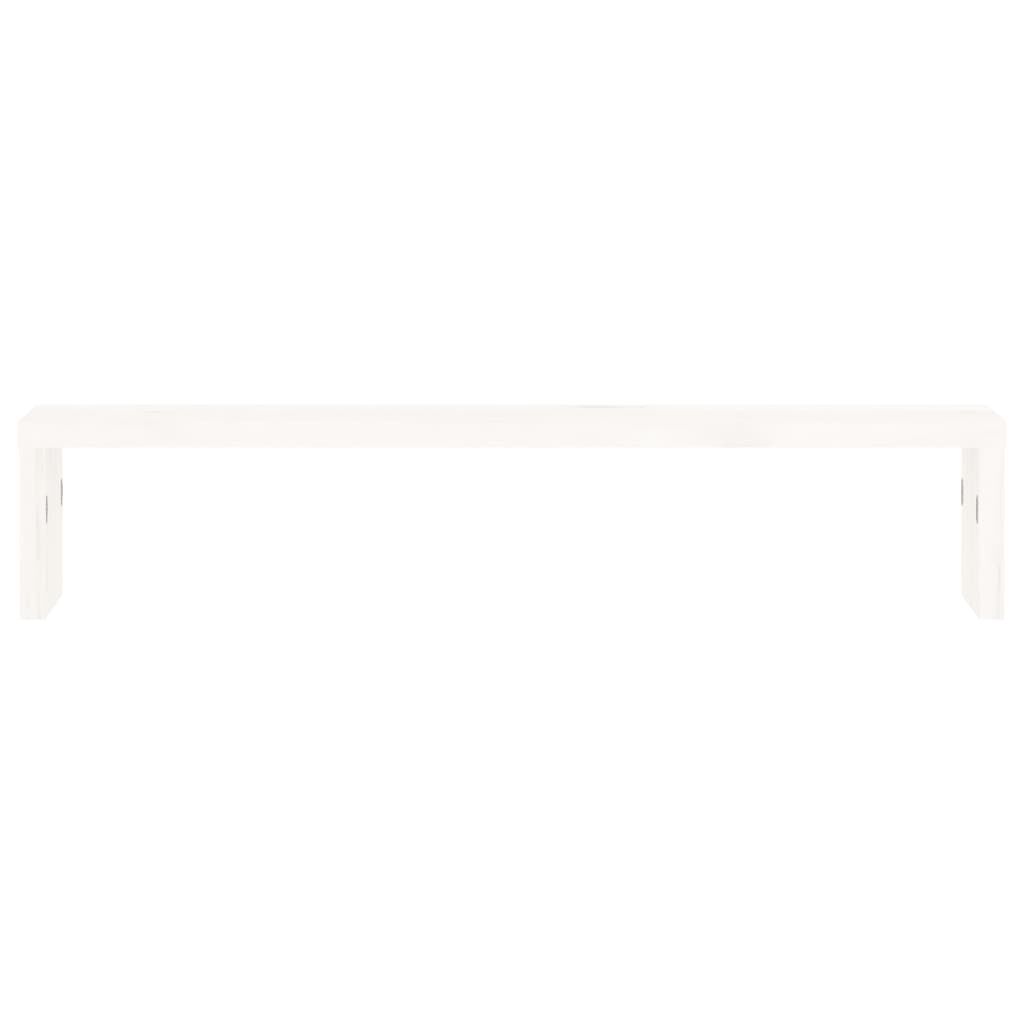 vidaXL Monitor Stand White 50x27x10 cm Solid Wood Pine