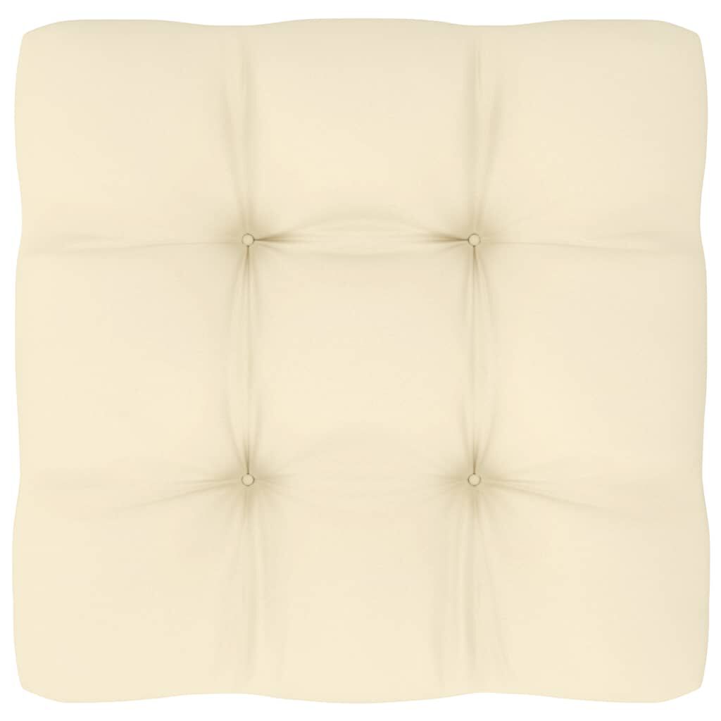 vidaXL Garden Middle Sofas with Cream Cushions 2 pcs Solid Pinewood